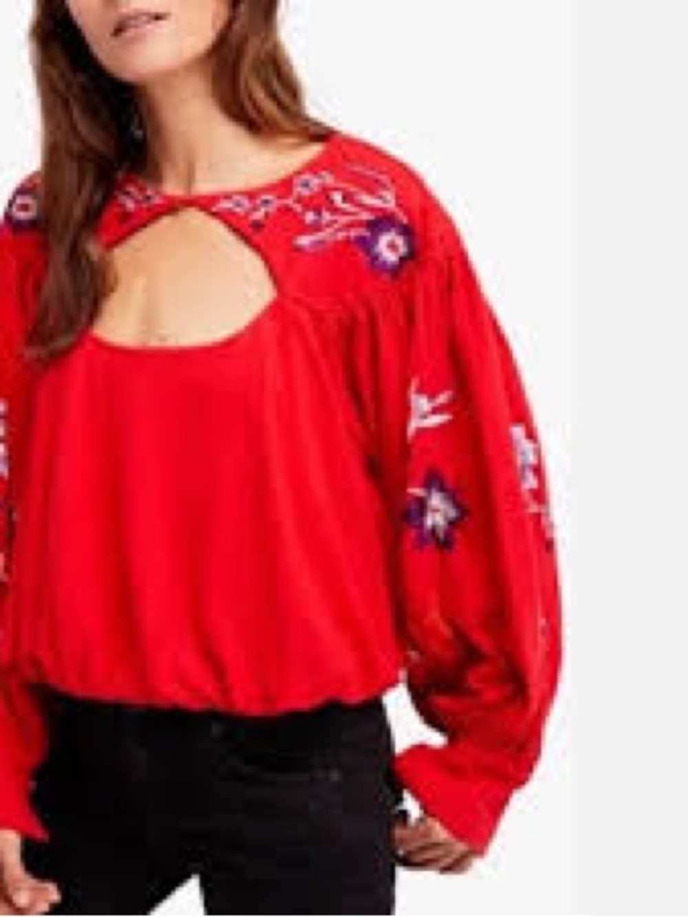 ❤️ Free People Lita blouse Embroidered